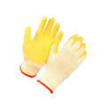 White Cotton Liner Latex Coated Gloves with Orange Rubber Latex